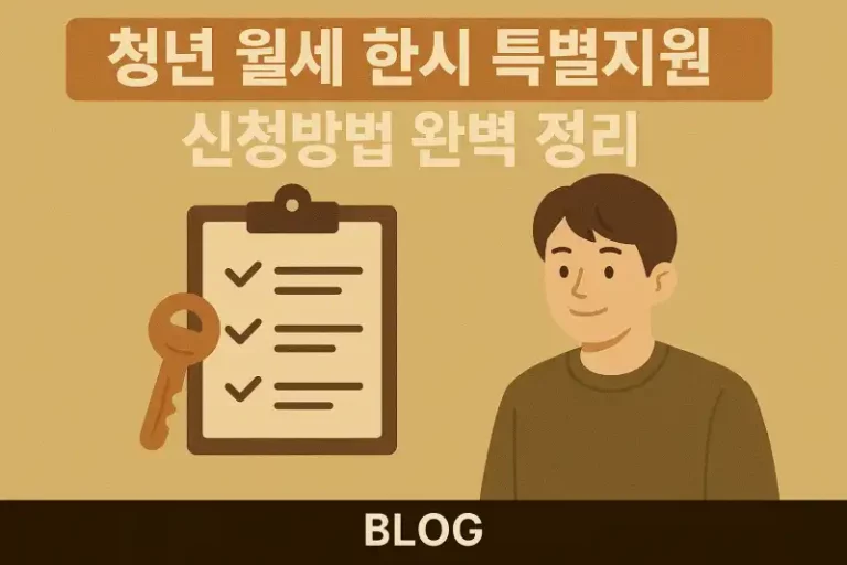 청년 월세 한시 특별지원 신청방법 완벽 정리