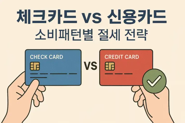 체크카드 vs 신용카드 소비패턴별 절세 전략