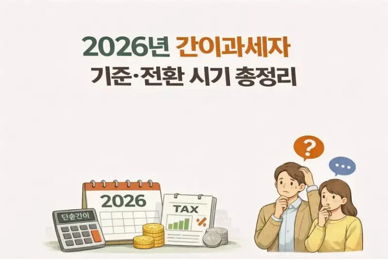 2026년 간이과세자 기준·전환 시기 총정리
