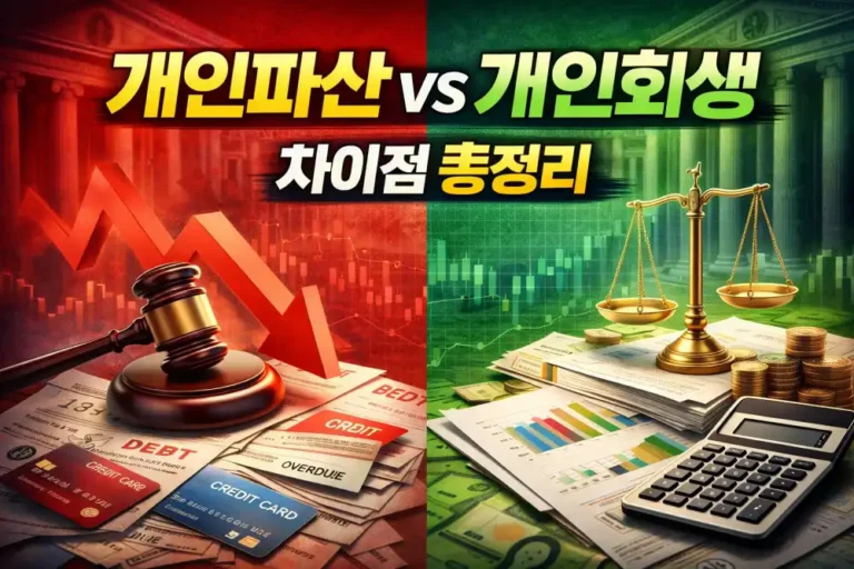개인파산 vs 개인회생 차이점 총정리