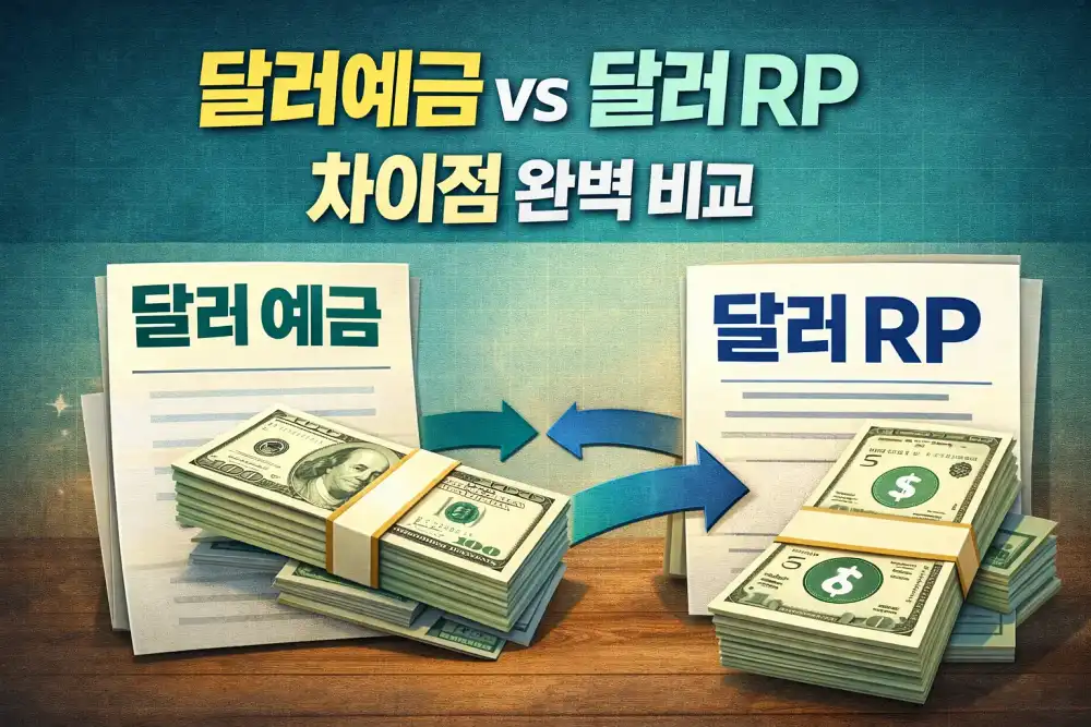 달러예금과 달러RP의 차이점 완벽 비교