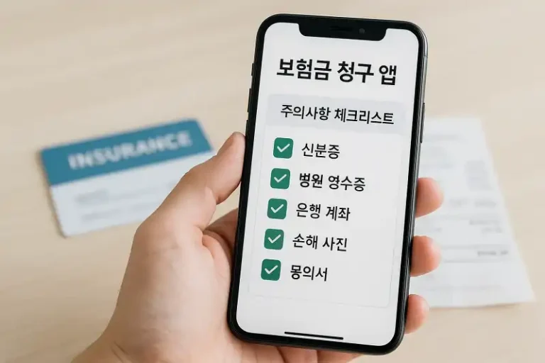 모바일 앱으로 보험금 청구할 때 주의할 점