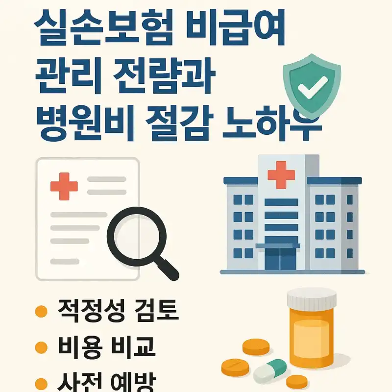실손보험 비급여 관리 전략과 병원비 절감 노하우