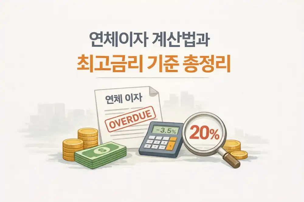 연체이자 계산법과 최고금리 기준 총정리