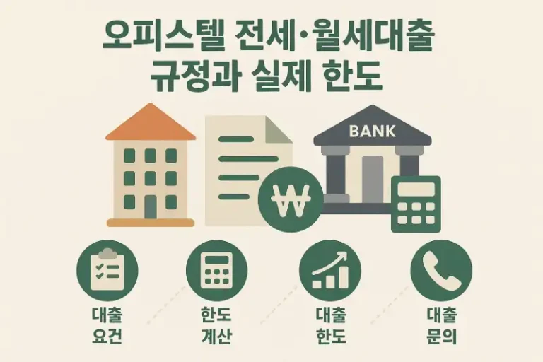 오피스텔 전세·월세대출 규정과 실제 한도