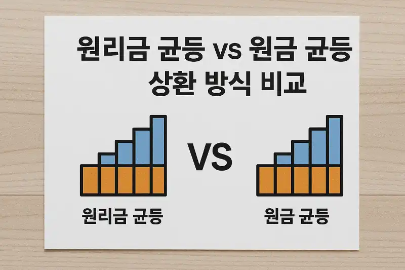 원리금 균등 vs 원금 균등 상환 방식 비교