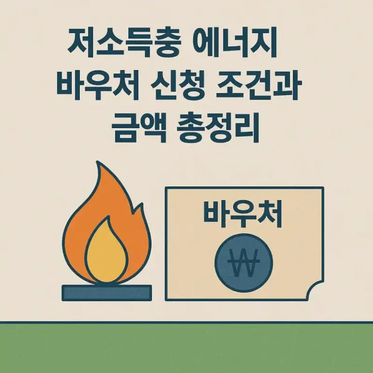 저소득층 에너지 바우처 신청 조건과 금액 총정리
