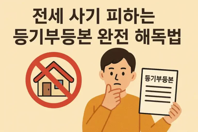 전세 사기 피하는 등기부등본 완전 해독법