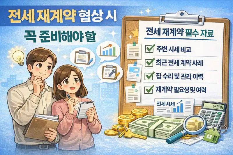 전세 재계약 협상 시 꼭 준비해야 할 핵심 자료들