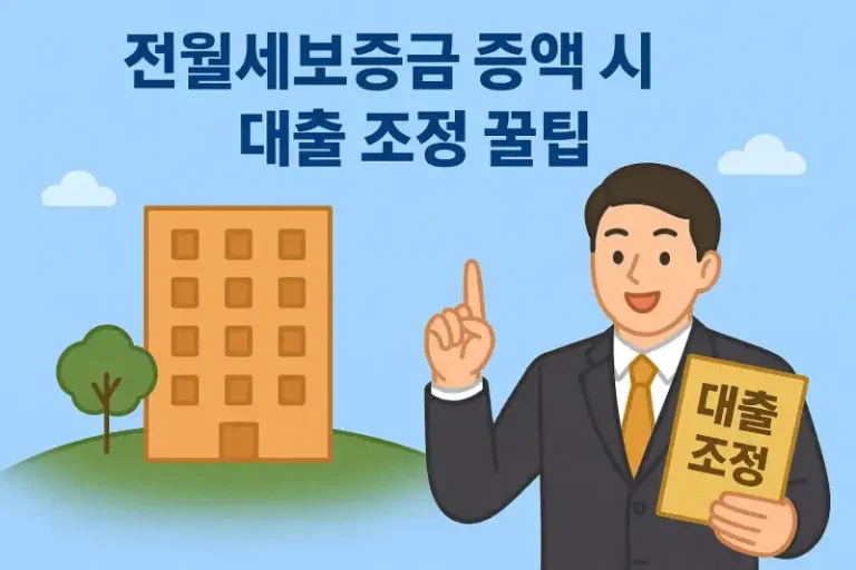 전월세보증금 증액 시 대출 조정 꿀팁