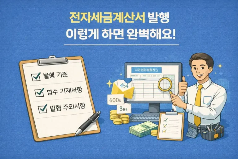 전자세금계산서 발행 이렇게 하면 완벽해요!