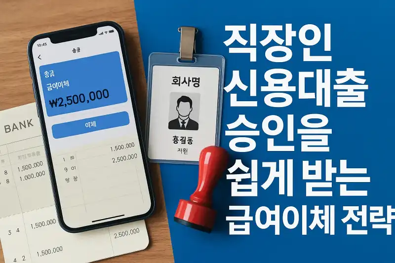 직장인 신용대출 승인을 쉽게 받는 급여이체 전략