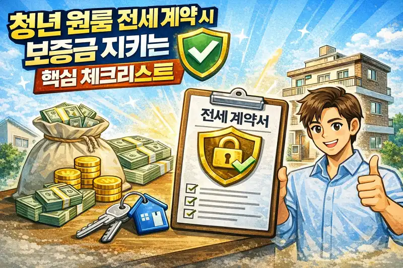 청년 원룸 전세 계약 시 보증금 지키는 핵심 체크리스트