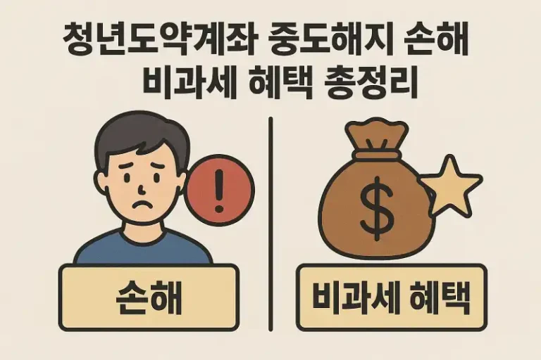 청년도약계좌 중도해지 손해와 비과세 혜택 총정리
