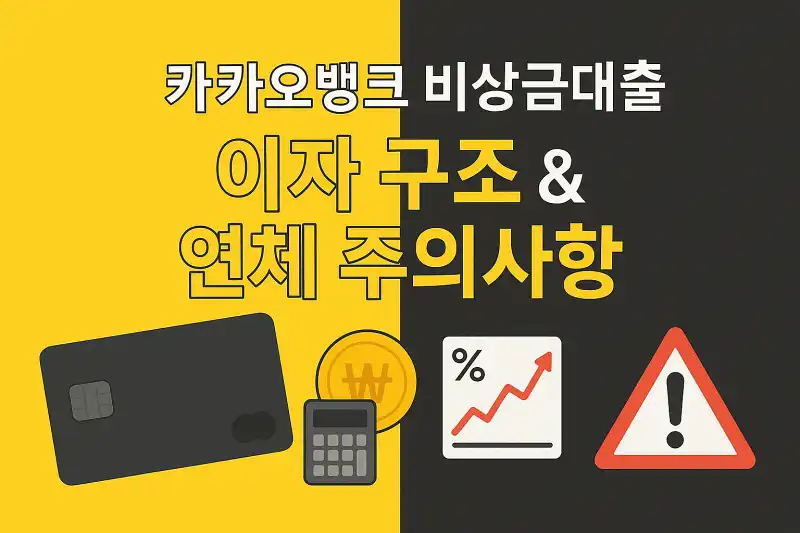 카카오뱅크 비상금대출 실제 이자 구조와 연체 시 주의사항