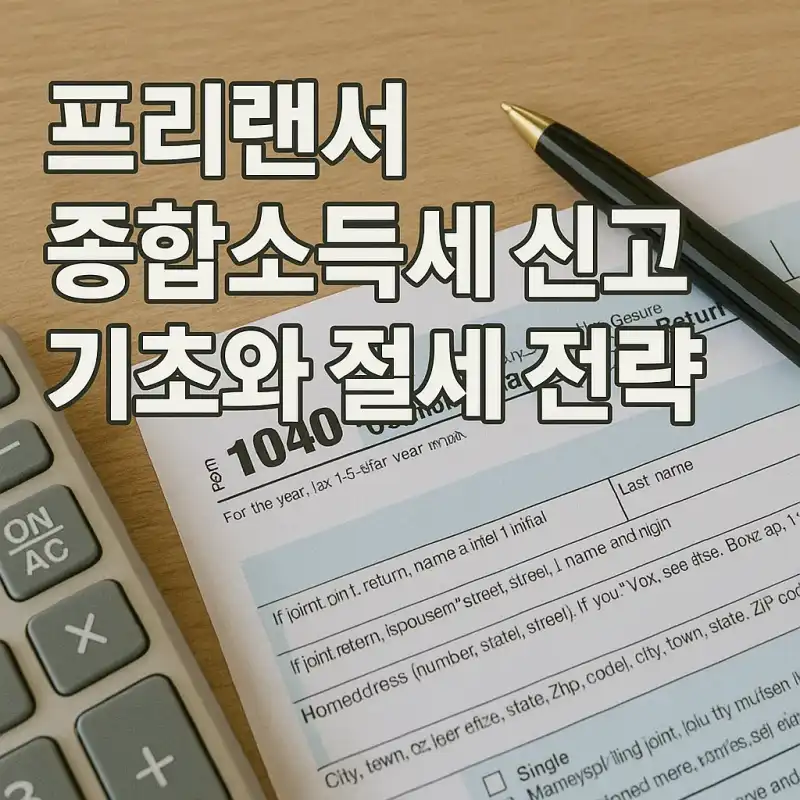 프리랜서 종합소득세 신고 기초와 절세 전략