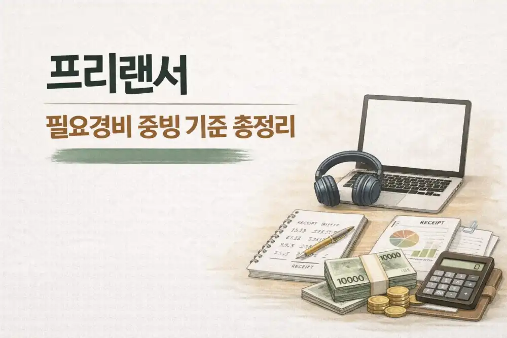 프리랜서 필요경비 증빙 기준 총정리