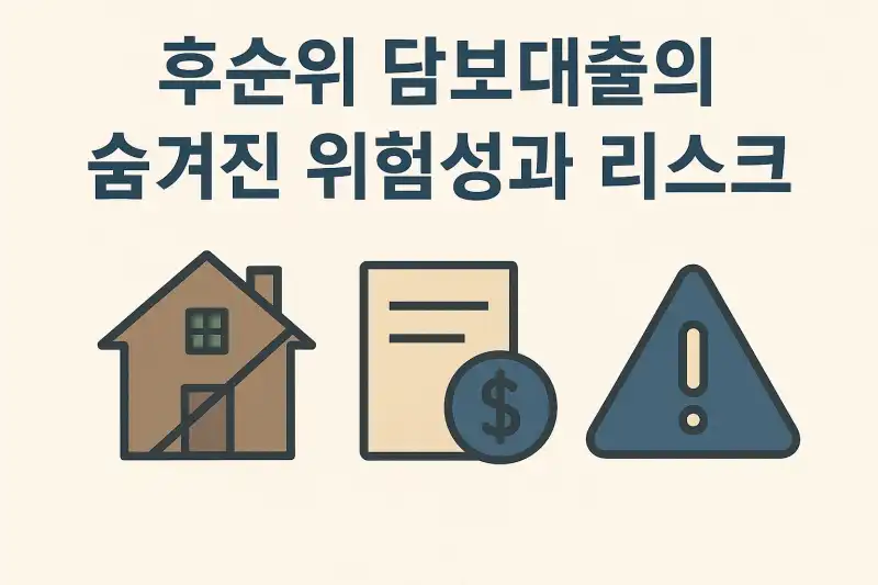 후순위 담보대출의 숨겨진 위험성과 리스크