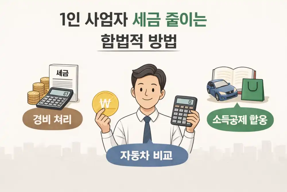 1인 사업자 세금 줄이는 합법적 방법
