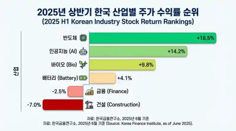 산업별 주가 상승률, 내 주식 괜찮을까