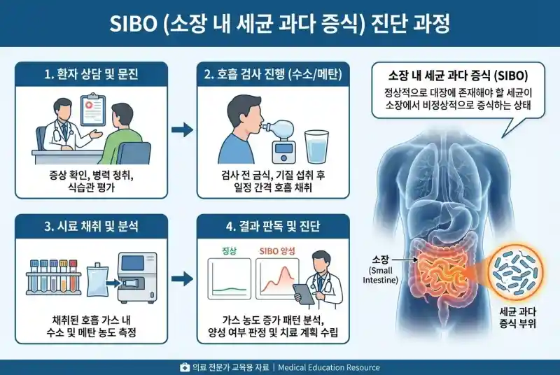 SIBO 진단 과정 설명도