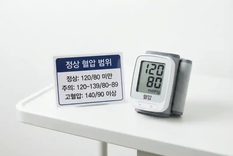 혈압 측정기와 가이드