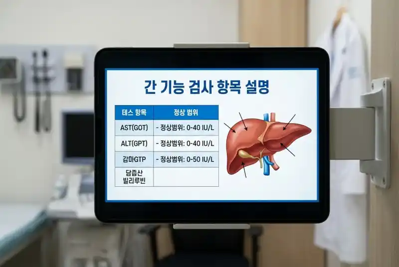 간 기능 검사 설명도