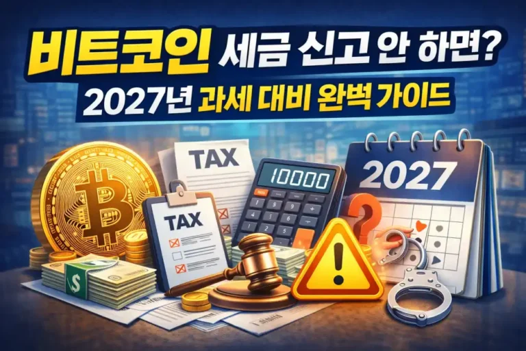 비트코인 세금 신고 안 하면? 2027년 과세 대비 완벽 가이드