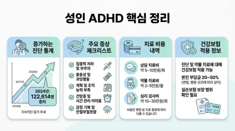 성인 ADHD 직접 검사받아 본 후기, 진단 비용부터 약물까지 솔직 정리