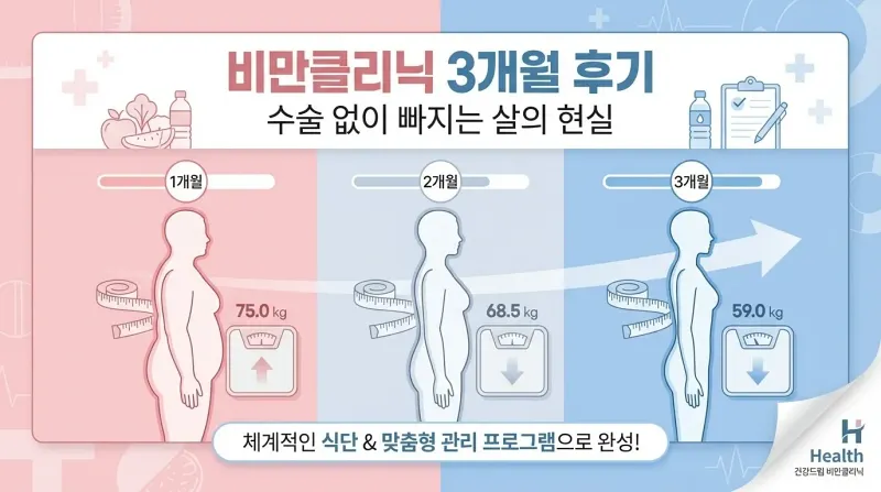 비만클리닉 시술 3개월 비교해보니