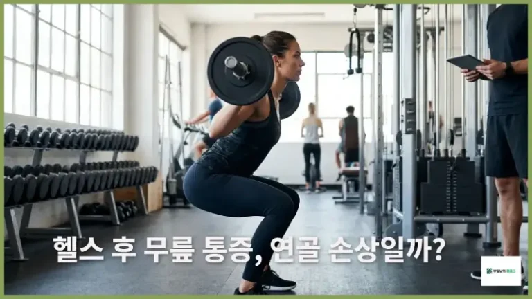헬스 후 무릎 통증, 연골 손상일까?