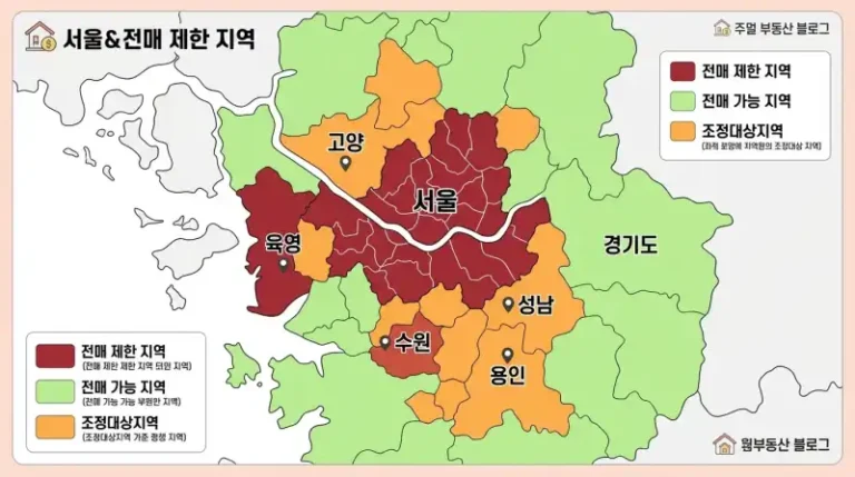 수도권 전매 제한 지역 지도