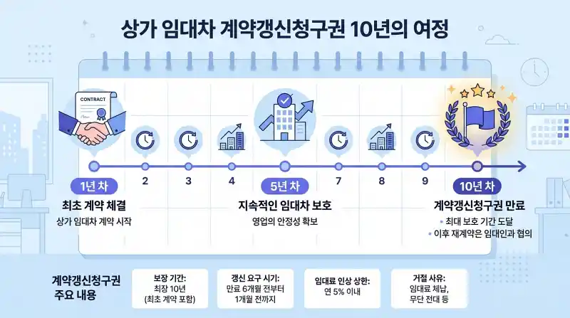 10년 계약갱신 타임라인 계약