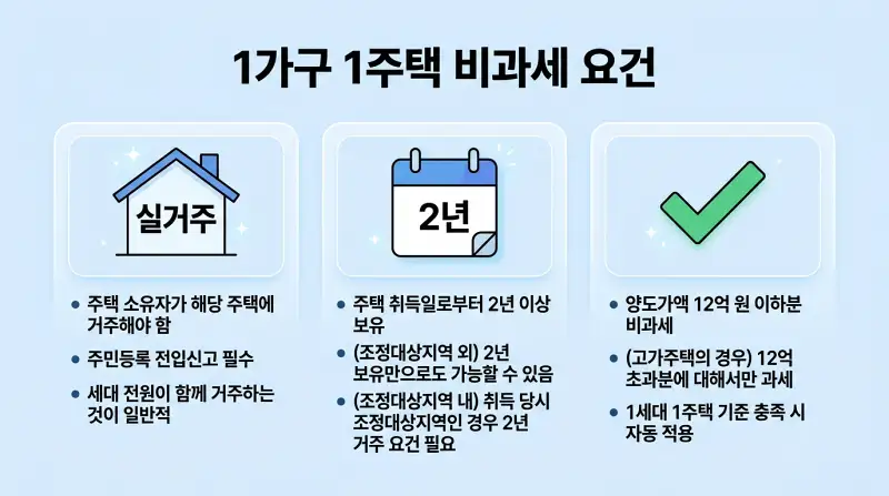 1가구 1주택 비과세 요건