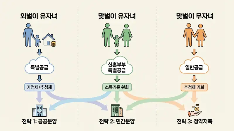 3가지 부부 유형별 청약 전략