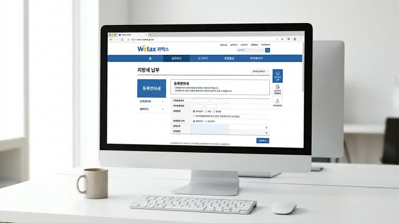 Wetax 위택스 납부 화면
