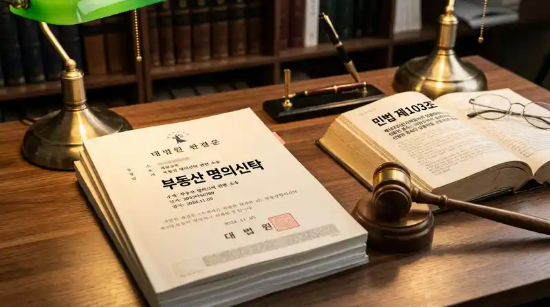  '대법원 판결문', '부동산 명의신탁' 표지