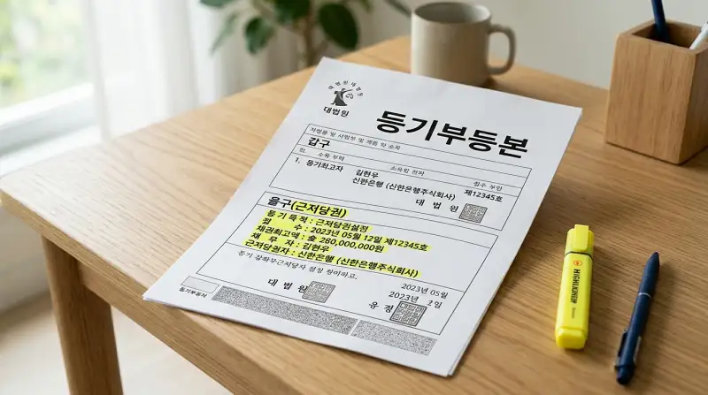 등기부등본 근저당권 표시