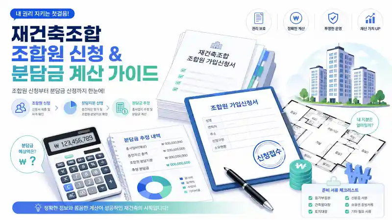 조합원 분양신청과 분담금 계산 흐름