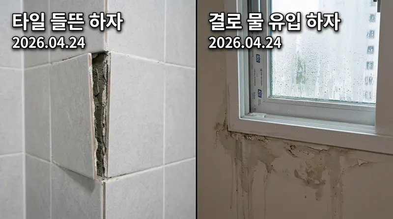 하자 증거 기록 사진