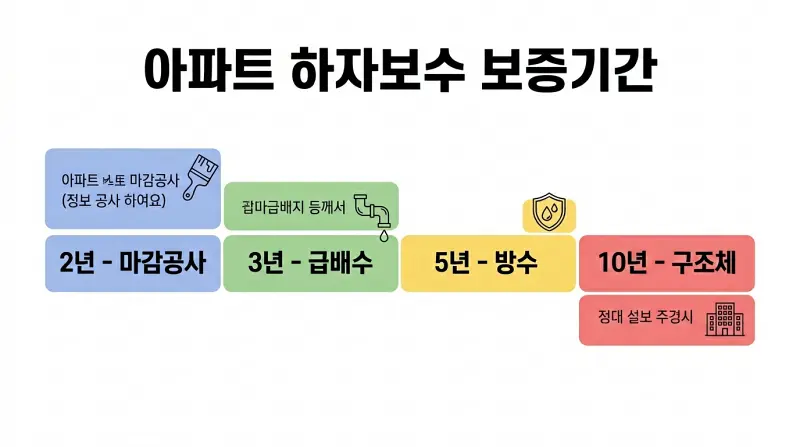 하자보수 보증기간 인포그래픽