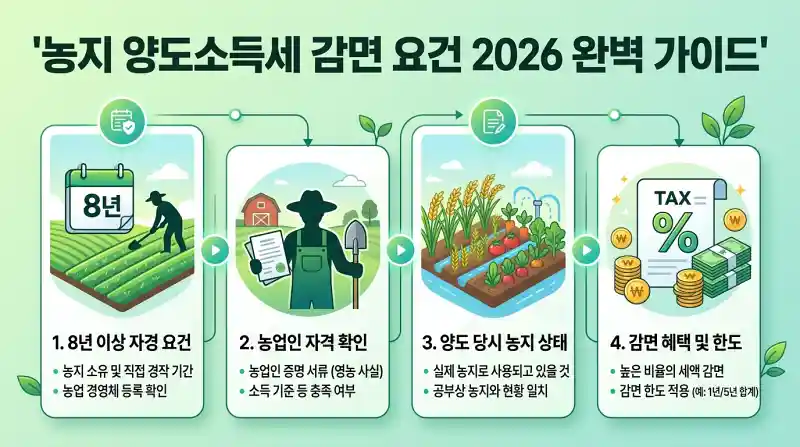 농지 양도소득세 감면 요건 2026 완벽 가이드
