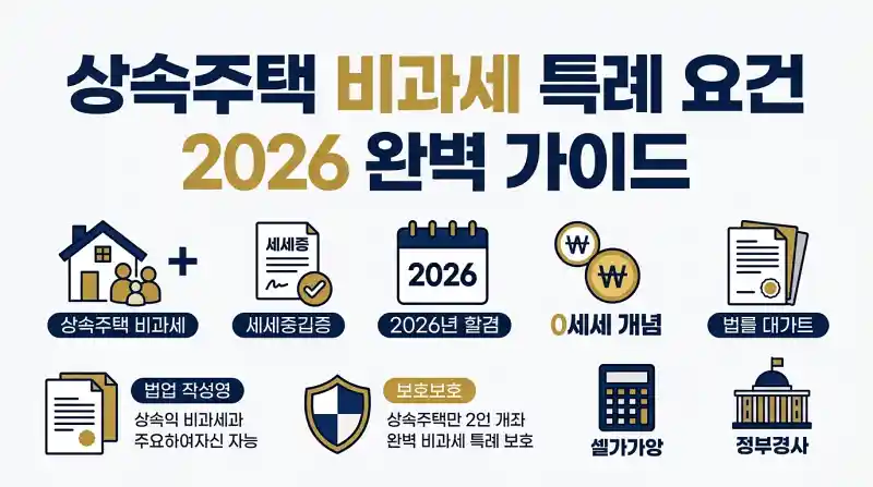 상속주택 비과세 특례 요건 2026 완벽 가이드