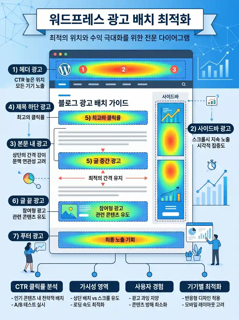 워드프레스 광고 배치 점검