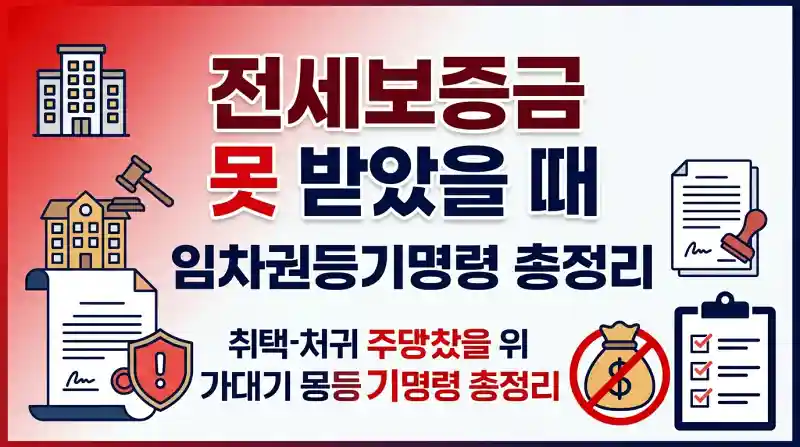전세보증금 못 받았을 때 임차권등기명령 총정리