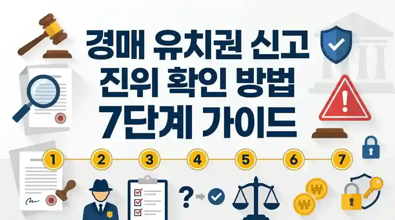 경매 유치권 신고 진위 확인 방법 7단계