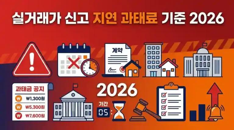 실거래가 신고 지연 과태료 기준 2026