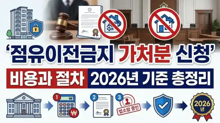 점유이전금지 가처분 신청 비용과 절차