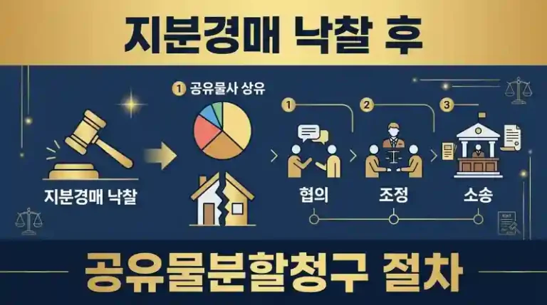 지분경매 낙찰 후 공유물분할청구 절차
