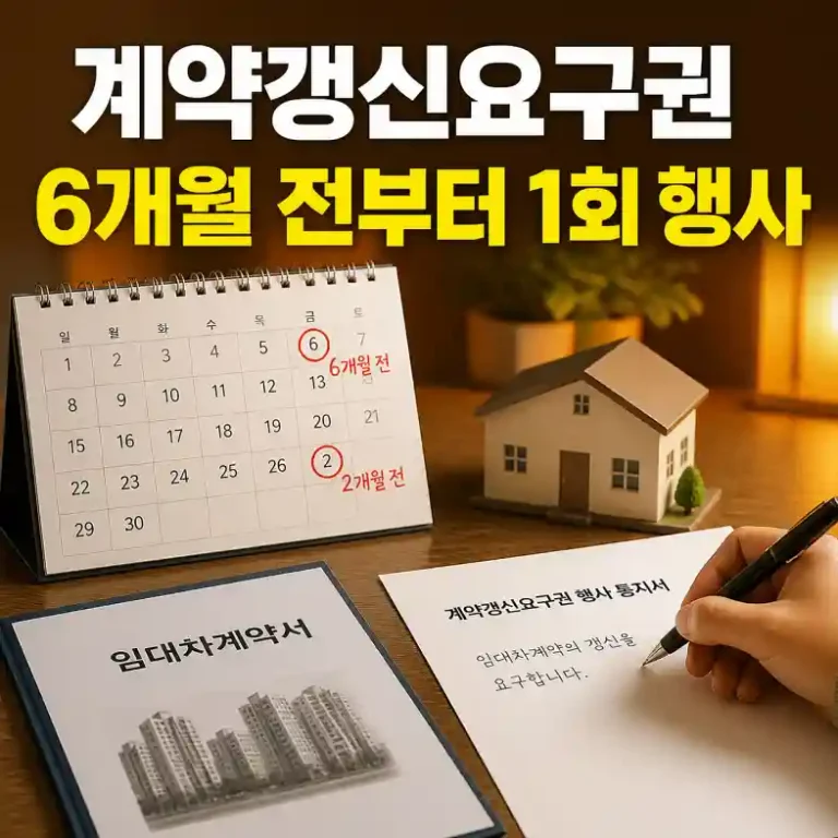 계약 만료 전 달력을 보며 임대인에게 계약갱신요구권을 행사하는 임차인
